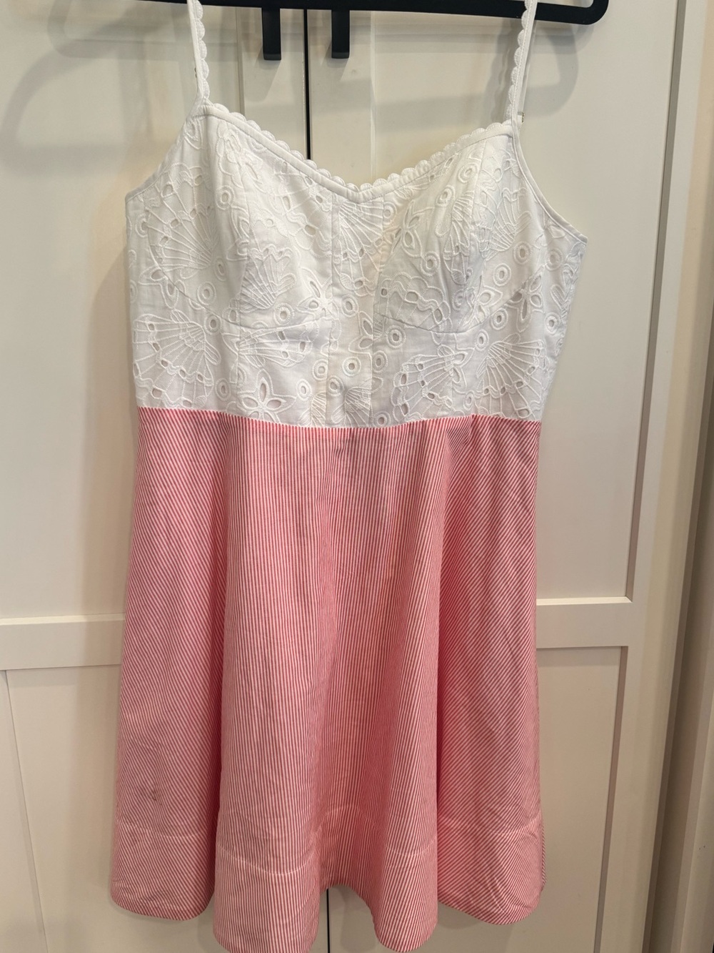 Lilly Pulitzer White Eyelet & Pink Sundress